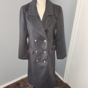 Love For Humamity Coutire Double-Breasted Gray Coat